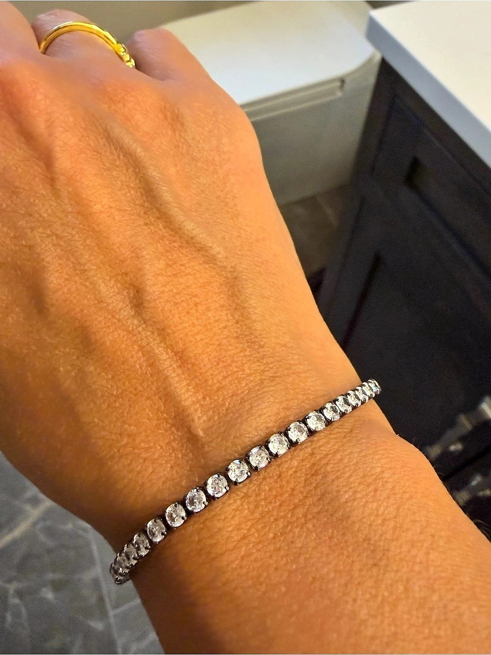 Splendid Iris Crystal Tennis Bracelet in Silver NWT